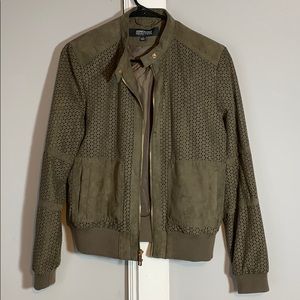 Kenneth Cole Reaction Brown ZIP Up Blazer